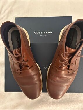 Cole Haan Men’s Brown Leather Chukka Boots
